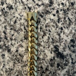 18k 25mm Cuban Bracelet 7in